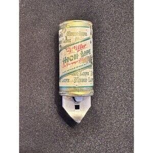 Vintage Miller High Life Beer Bottle Can Opener Miniature Retractable W Germany